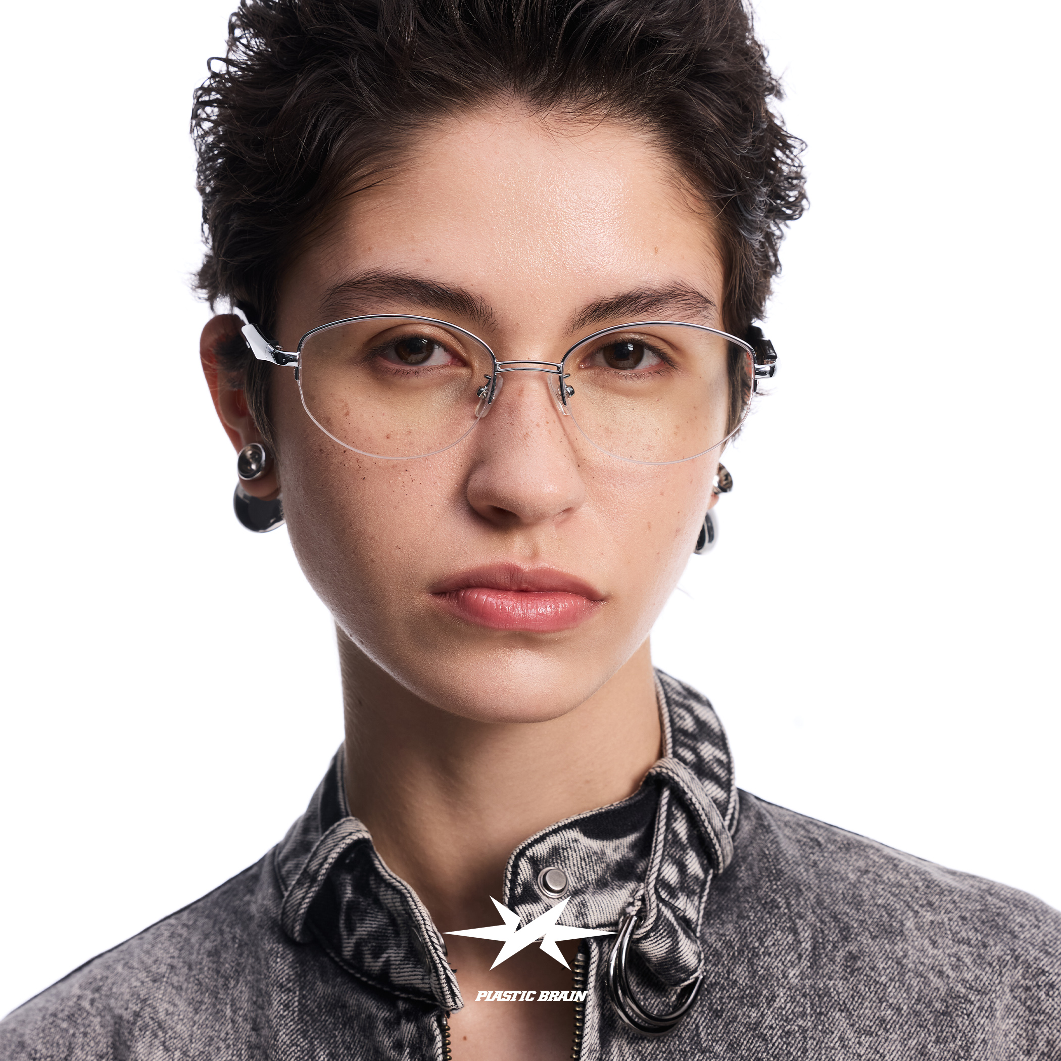 轻奢老钱风近视眼镜半框金丝墨镜