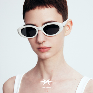PLASTIC 墨镜女猫眼复古高级感板材太阳眼镜 BRAIN塑料脑袋新款