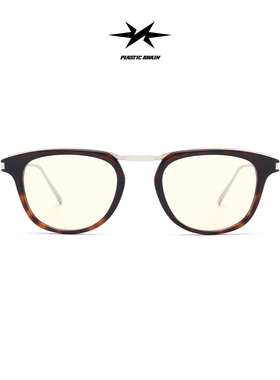 PLASTIC BRAIN复古猫眼墨镜玳瑁镜框太阳镜男女通用高级感镜架