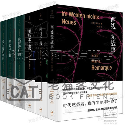 外国小说埃里希·马里亚·雷马克作品集套装6册  西线无战事 应许之地 里斯本之夜 爱与死的年代 黑色方尖碑