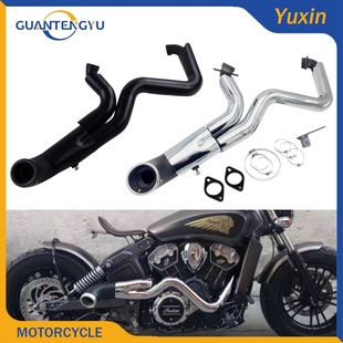 适用于印第安Bobber改装排气 侦察兵轻骑兵高性能二合一电镀排气