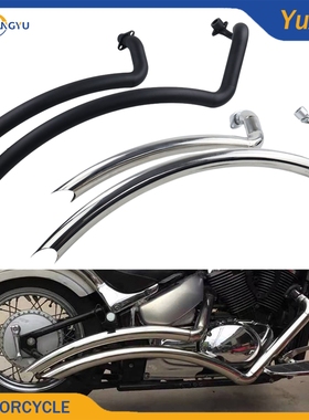 适用雅马哈XVS650 XVS400改装复古VH排气管 带消音虎口排气