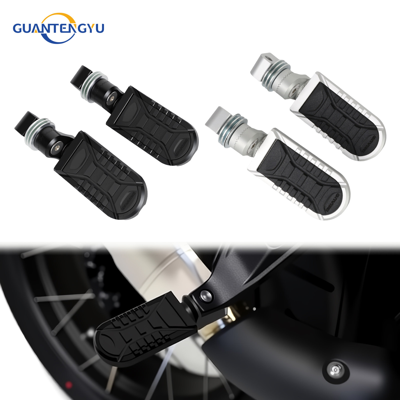 适用宝马R1200RT K1600GT 可调节摩托车脚踏板可旋转乘客脚踏板