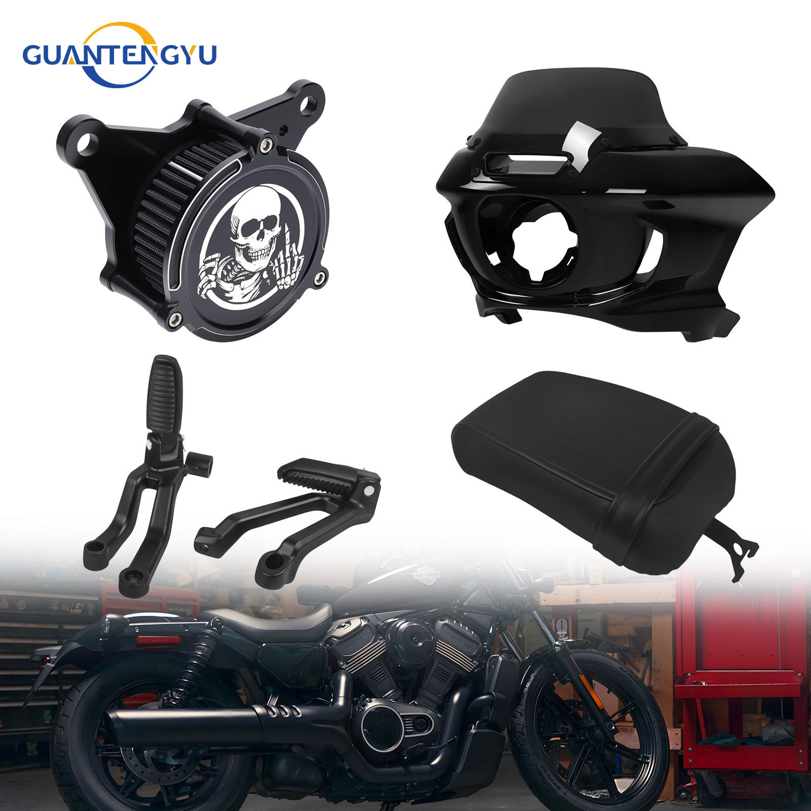 Harley Night Walker 975 üçün arxa oturacaq yastığı və arxalıq