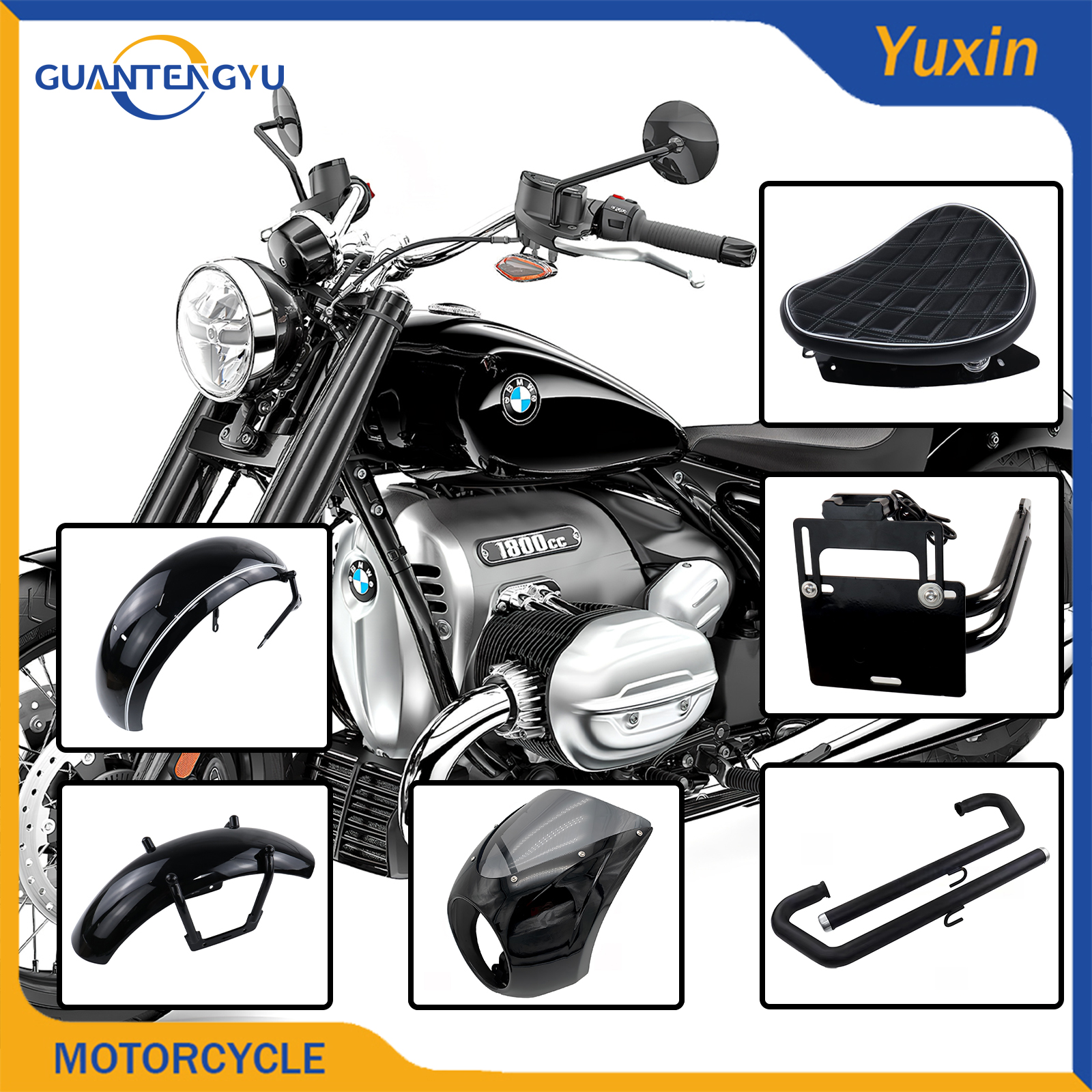 宝马R18Bobber挡泥板弹簧坐垫