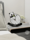 饰摆件客厅电视柜熊猫时钟书桌家居饰品钟表摆放式 玄关鞋 柜台面装