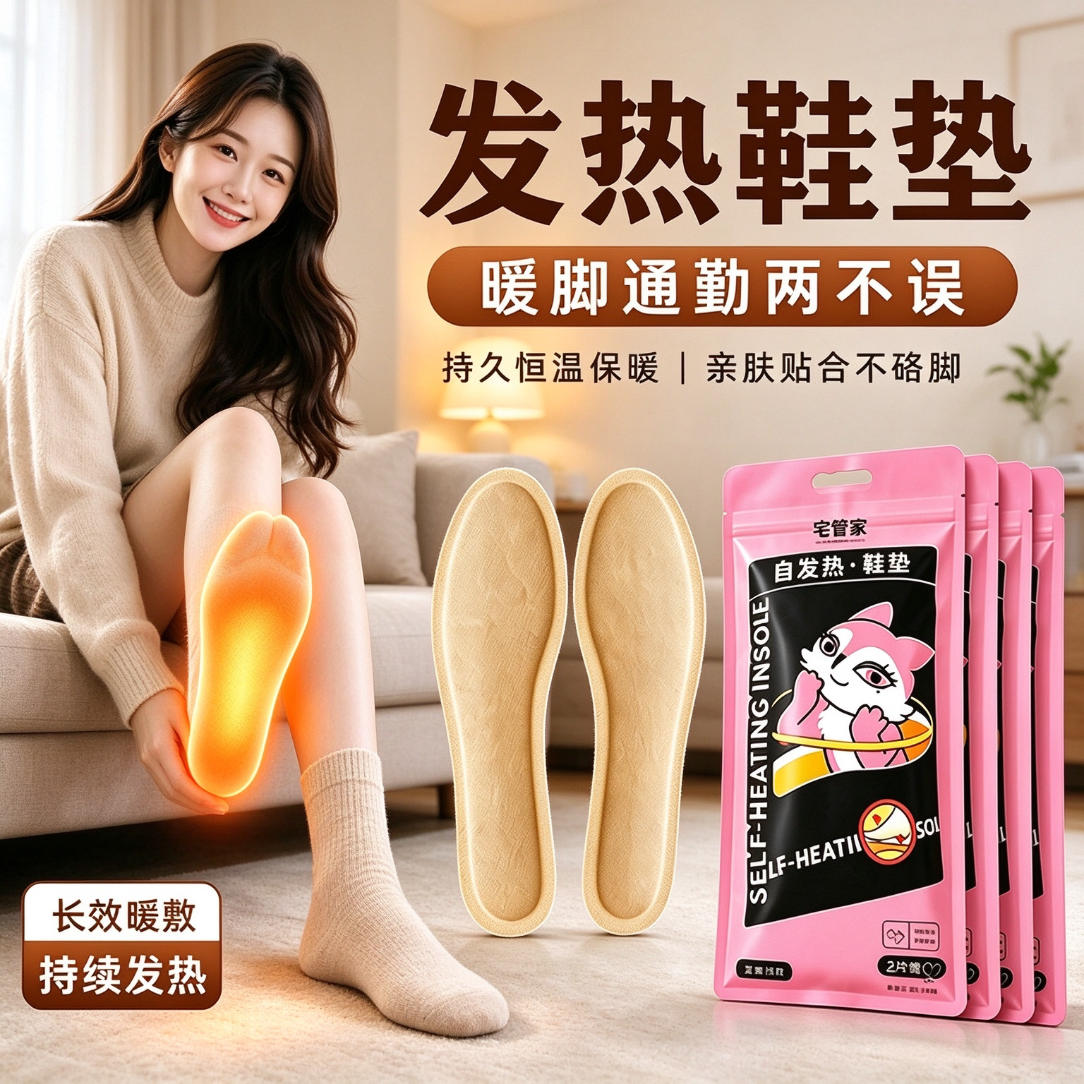 自发热免充电暖足贴保暖御寒
