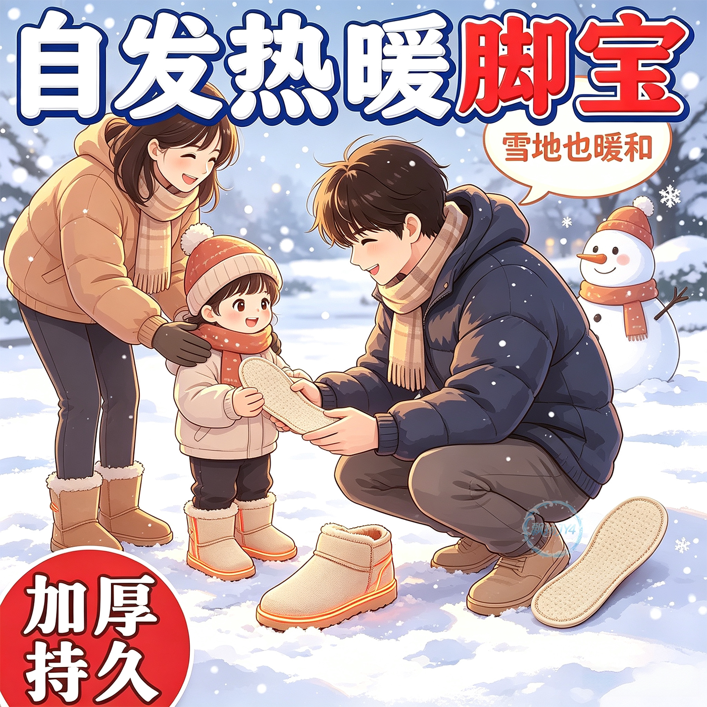 【户外不怕冻】发热鞋垫徒步运动暖脚自发热免充电保暖冬季鞋垫
