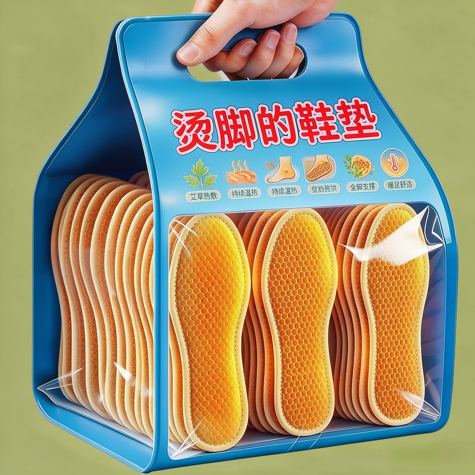 通勤出行自发热免充电暖脚鞋垫