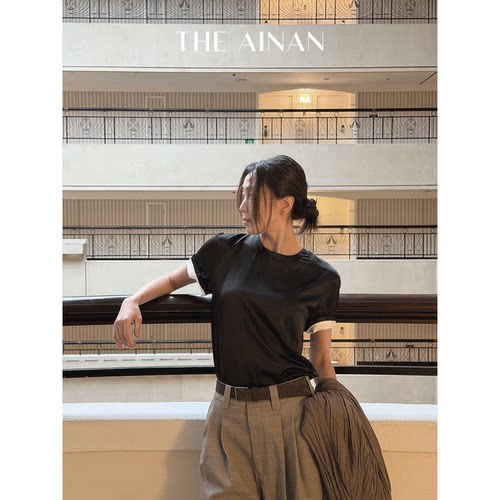 |桑蚕丝真丝休闲T恤短袖
