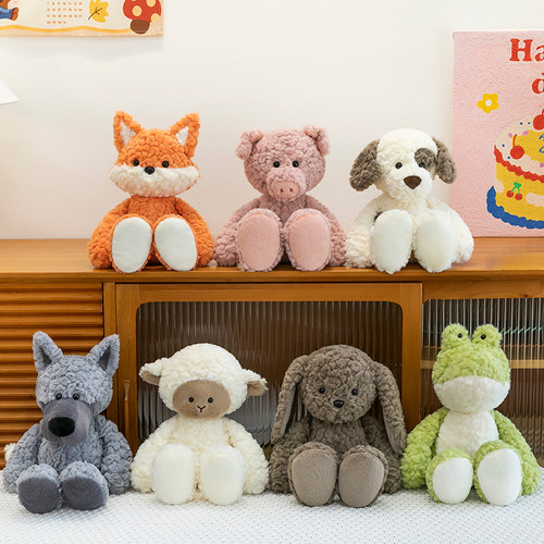 睡觉疙瘩灰狼正版布偶公仔