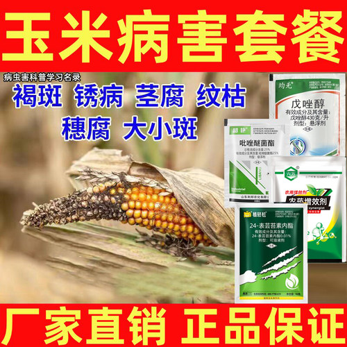 玉米病杀菌套餐叶枯病黑粉病茎腐病黑穗病锈病玉米杀菌正品包邮