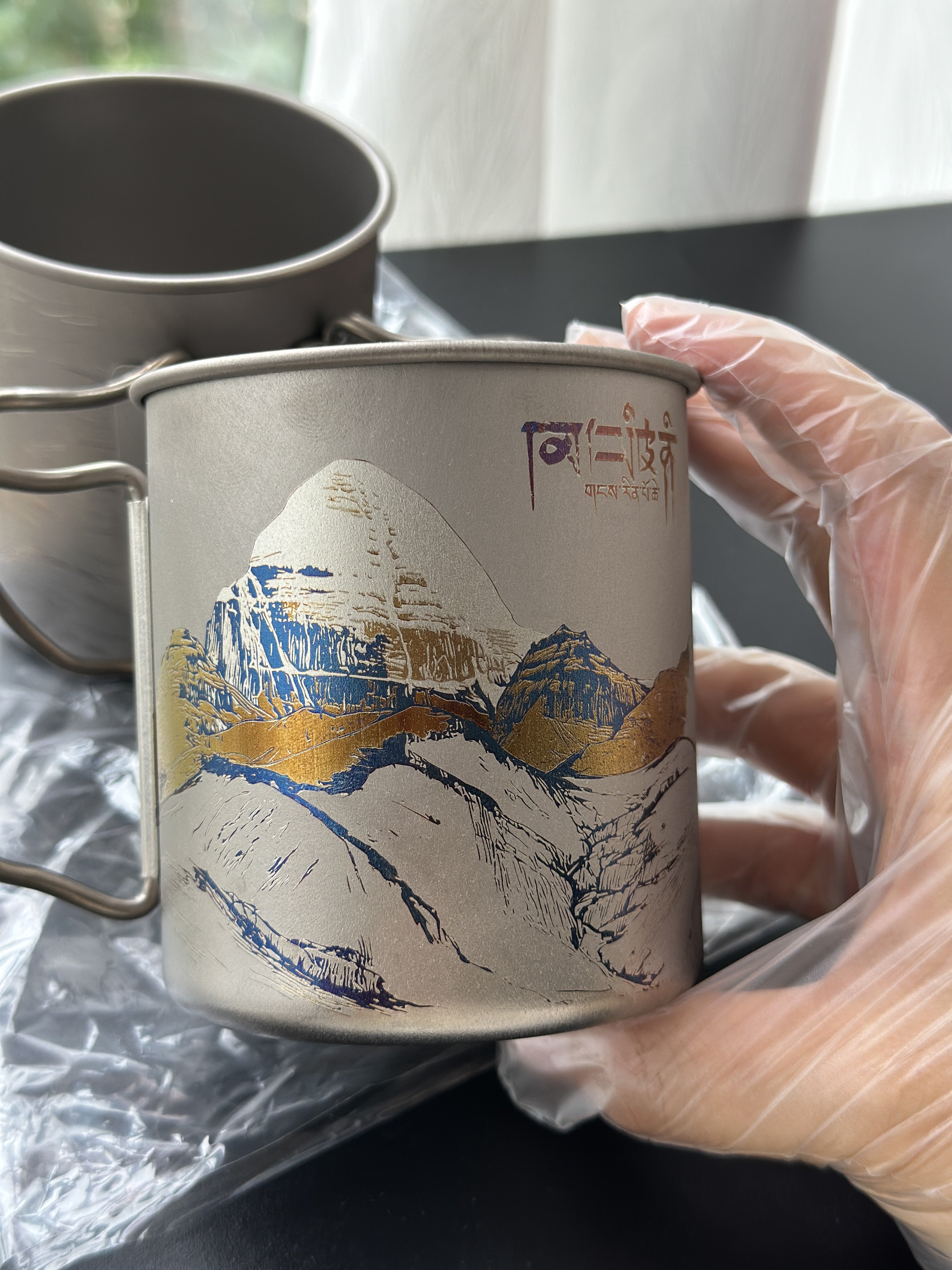 雪峰纯钛杯便携式户外露营水杯冈仁波齐
