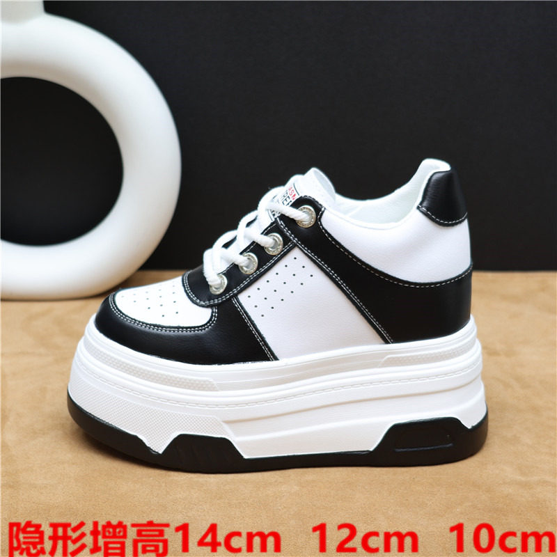 网眼14cm隐形厘米增高小白鞋12公分厚底松糕10小个子休闲超高女鞋