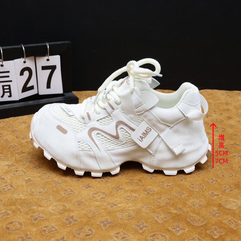 隐形增高5-7cm透气老爹鞋女
