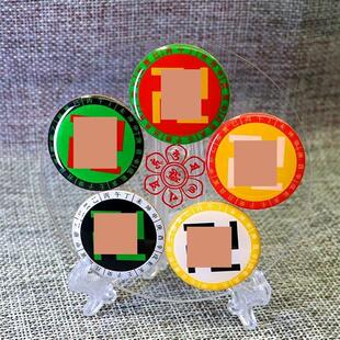 万字符万黄铜版8.3CM补角盘二十四山万字福摆件八卦福五行福挂件