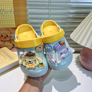 儿童洞洞鞋女款2026新款轻便防滑可外穿女孩宝宝凉拖鞋女大童夏款