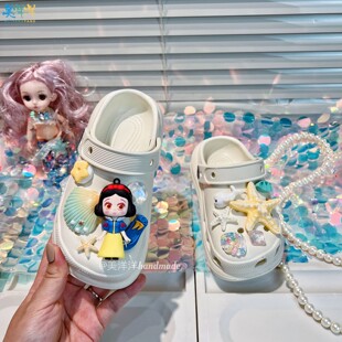 儿童洞洞鞋女孩厚底增高女孩大童中大童外穿凉拖鞋轻便款女童凉鞋