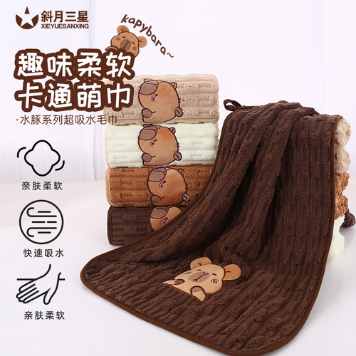 珊瑚绒抗菌毛巾吸水速干