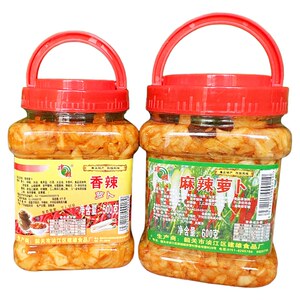建雄麻辣罗卜干600g爽脆广东韶关特产香辣农家下饭咸菜酱泡菜