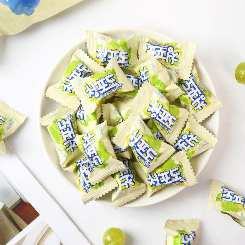 正宗韩国青葡萄糖李子糖水果味糖果韩剧同款高颜值糖果婚庆喜