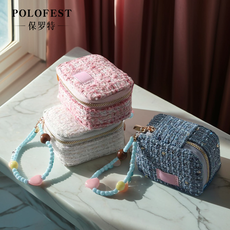 POLO FEST便携首饰盒防氧化INS风便携小巧旅游可爱项链戒指收纳盒