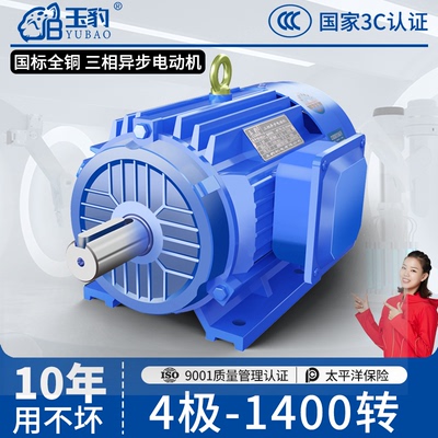 三相异步电动机YE-4极1400转0.37-315KW国标全铜线马达电机380V