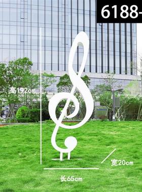 不锈钢大提琴钢琴白马拉花车雕塑售楼部婚纱摄影音符荷花道具摆件