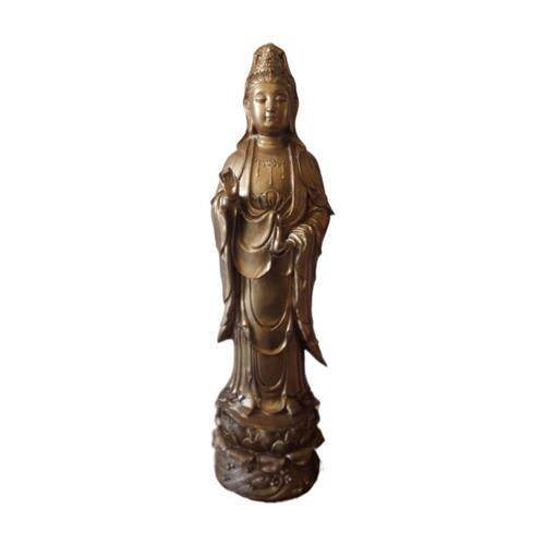 铸铜救世主观音菩萨塑像雕塑艺术品摆件敲铜锻铜雕刻室内树脂仿铜