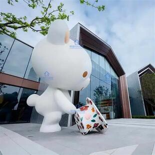 大型玻璃钢雕塑定制几何动物人物抽象派摆件卡通户外商场景观引流