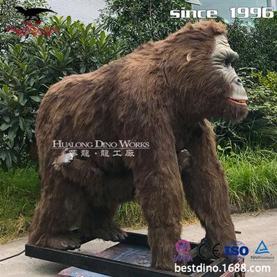 仿真动物粘毛大猩猩模型动态感应玩具圣诞节商场动物园摆件引流