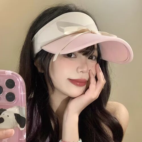 户外空顶冰丝防晒帽子女夏天防紫外线运动鸭舌帽跑步轻便UV遮阳帽