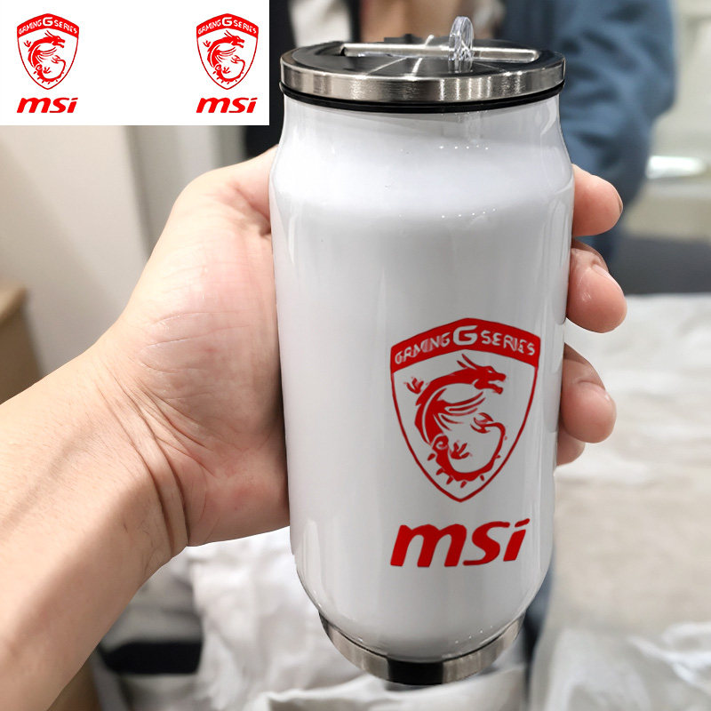 微星MSI红龙logo电脑城极客工信仰隔热时尚跑步304不锈钢保温杯子