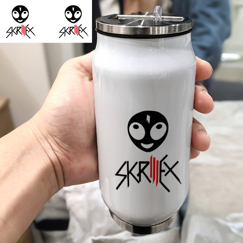 Skrillex 欧美秋便携式定制照片男孩生日礼物真空304不锈钢保温杯