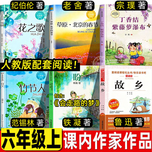 花之歌六年级必读课外书纪伯伦著散文草原北京的春节老舍著紫藤萝瀑布丁香结宗璞竹节人范锡林著会走路的梦铁凝著故乡鲁迅原著正版
