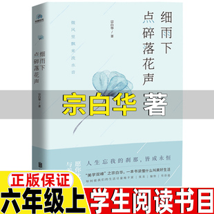 正版 细雨下点碎落花声宗白华著六年级上册必读 课外书课内作家作品系列北京联合出版 公司出版 小学生三四五六年级上册下册通用