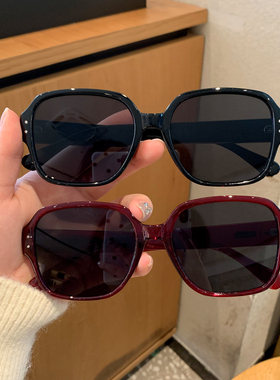 复古方形大框豹纹茶色太阳镜