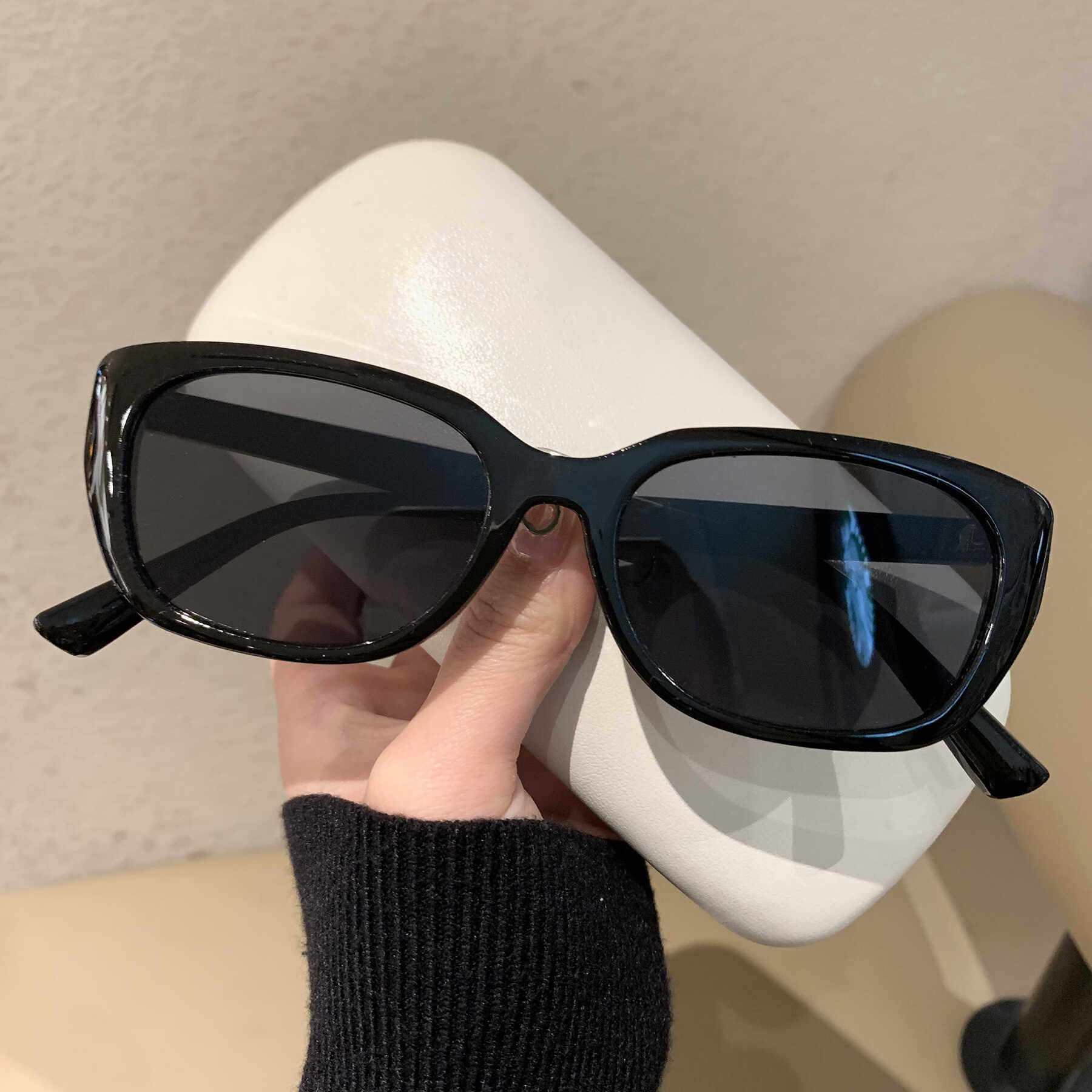 复古猫眼墨镜女百搭时尚凹造型眼镜高级感显脸小防紫外线太阳镜潮