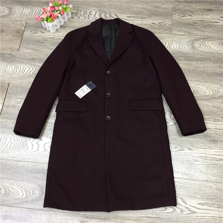 男士宽松羊毛外套大衣潮