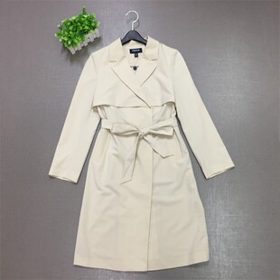 12爆价大牌P家正品PRJT93804M春秋通勤腰带优雅气质简约风衣外套