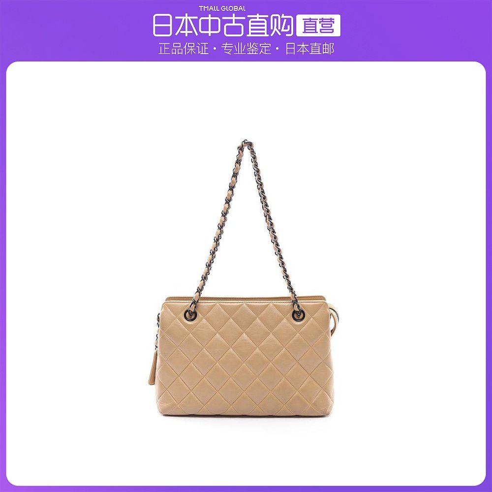 日本直邮中古CHANEL香奈儿[B]9.0新菱格纹链条肩包小羊皮