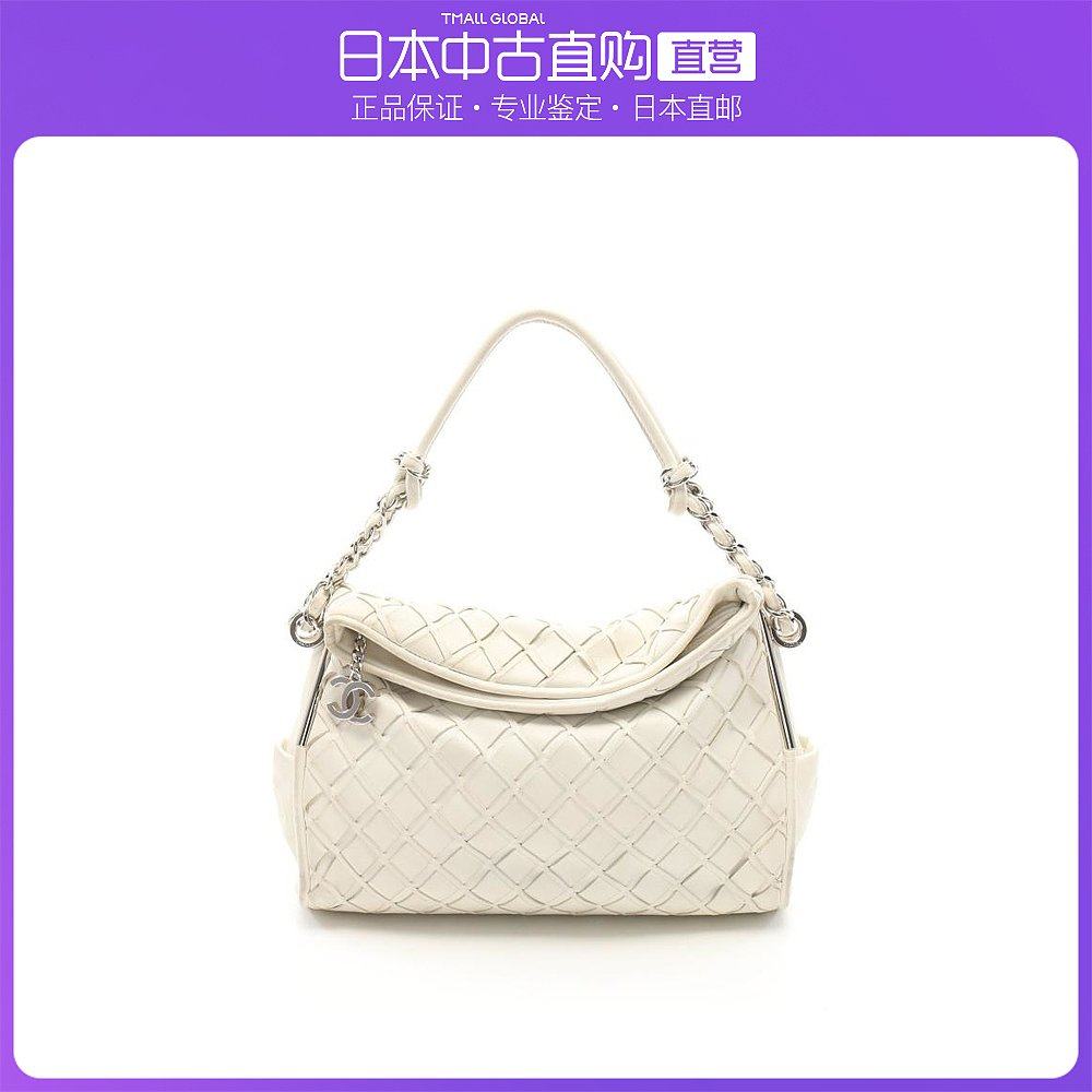日本直邮中古CHANEL香奈儿[B]9.0新双C标志链条小羊皮手提包