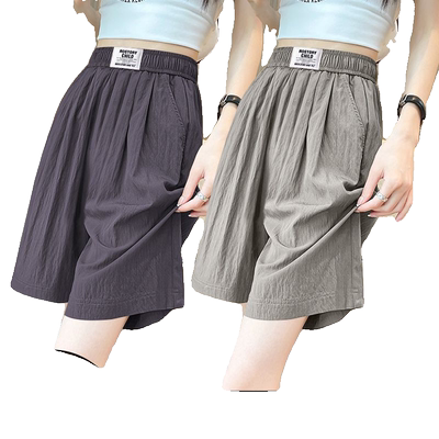 夏季薄款山本短裤子妈妈五分阔腿