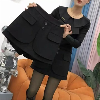 时尚百搭A字短裙女秋冬新款短裤