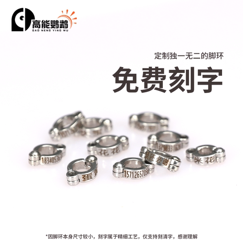 活扣可拆不锈钢脚环免费刻字