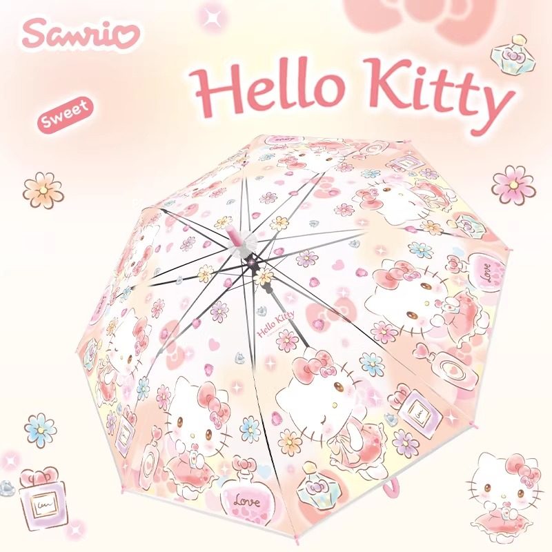 三丽鸥凯蒂猫儿童学生上学专用幼儿园可爱雨伞女高颜值透明长柄伞,婴童用品,儿童雨伞/防晒伞,淘宝优惠券,粉丝福利购,淘宝优惠卷
