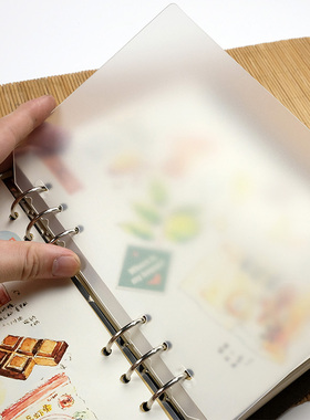 dudumi 活页夹手账本用A5A6A7透明磨砂保护板 手帐6孔活页笔记本内页挡板分页板分隔板