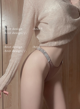 闪闪惹人爱*性感带钻字母内裤水钻运动T裤高腰提臀比基尼丁字裤女