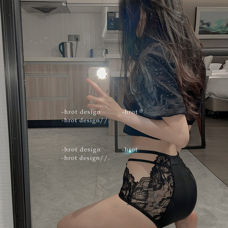高腰提臀绑带性感蕾丝内裤新款