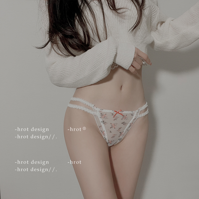性感蕾丝网纱碎花低腰少女内裤